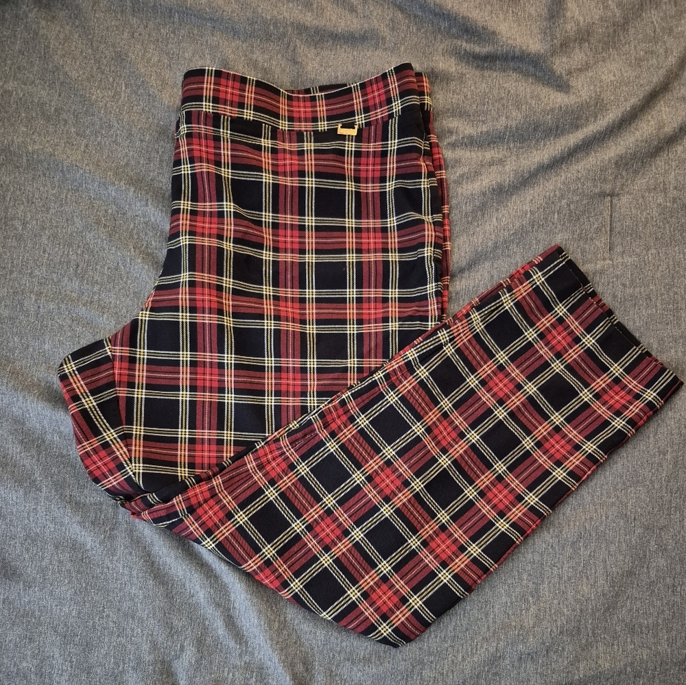 Anne Klein Ankle Length Plaid Pants